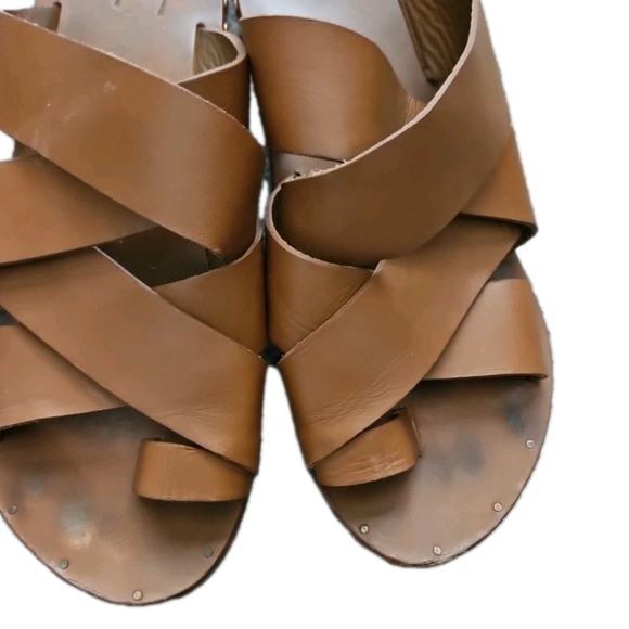 Beek Womens Brown Weaver Toe Loop Handcrafted Leather Comfort Sandal 10 - Picture 12 of 15